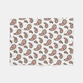 Couverture Polaire Paramecia Paisley Biology Science White (Devant (Horizontal))