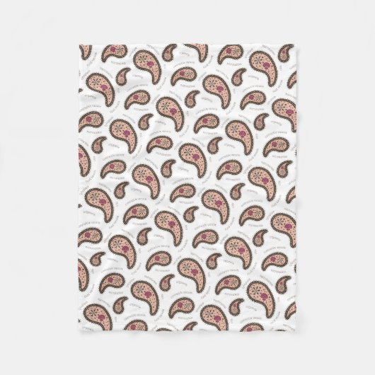 Couverture Polaire Paramecia Paisley Biology Science White (Devant)
