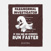 Couverture Polaire Paranormal Enquêteur Chasse Fantôme Course plus ra (Devant)