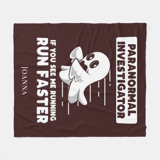 Couverture Polaire Paranormal Enquêteur Chasse Fantôme Course plus ra (Devant (Horizontal))