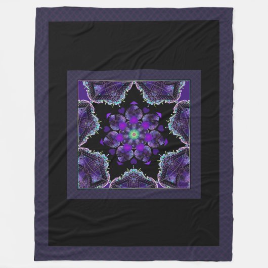 Couverture Polaire Parapluie violet & coeurs .7 (Devant)