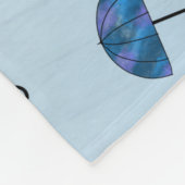 Couverture Polaire Parapluies Toison Blanche (Coin)