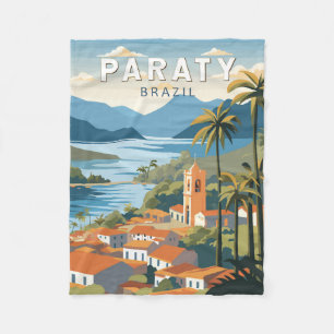 Couverture Polaire Paraty Brésil Travel Art Vintage