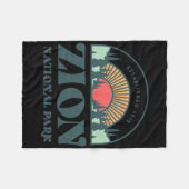 Couverture Polaire Parc national de l'Utah Zion de style rétro (Devant (Horizontal))