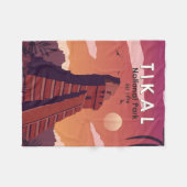 Couverture Polaire Parc national de Tikal Guatemala Vintage (Devant (Horizontal))