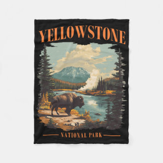 Couverture Polaire Parc national de Yellowstone Randonnée Camping Vin