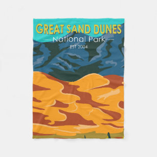 Couverture Polaire Parc national des Great Sand Dunes Colorado Vintag