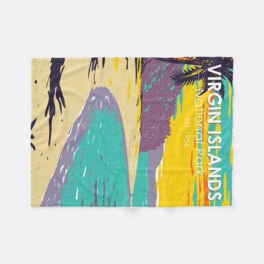 Couverture Polaire Parc national des Îles Vierges Trunk Bay Beach (Devant (Horizontal))