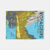 Couverture Polaire Parc national des Voyageurs Minnesota Vintage (Devant (Horizontal))