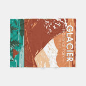 Couverture Polaire Parc national du Glacier Montana Vintage (Devant (Horizontal))