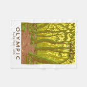Couverture Polaire Parc national olympique Hoh Rainforest Travel Art (Devant (Horizontal))