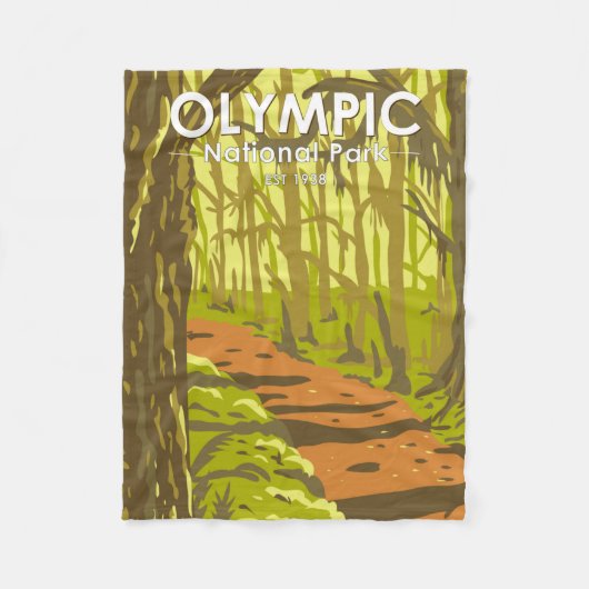 Couverture Polaire Parc national olympique Hoh Rainforest Washington (Devant)