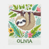 Couverture Polaire Parcelle mignonne accrochée à l'arbre dans la jung (Devant)