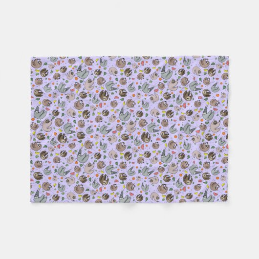 Couverture Polaire Parcelles en pourpre (Devant (Horizontal))