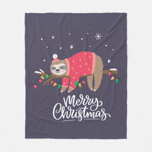 Couverture Polaire Paresse de Joyeux Noël (Devant)