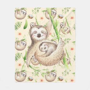 Couverture Polaire Paresse de maman et de bébé