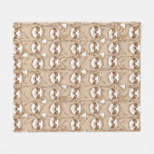Couverture Polaire Paresses et motif de café (Devant (Horizontal))