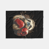 Couverture Polaire Paresseux de boxe avec gants de boxe Kickboxing Dr (Devant (Horizontal))