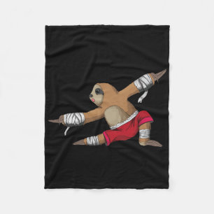 Couverture Polaire Paresseux de Muay Thai au kickboxing comme coup de