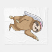 Couverture Polaire Paresseux en mariée avec voile (Devant (Horizontal))