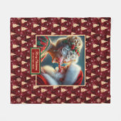 Couverture Polaire Parfait Vacances Jetées Blanche Bourgogne Gold Pèr (Devant (Horizontal))