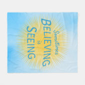 Couverture Polaire Parfois croire est voir le message de foi (Devant (Horizontal))