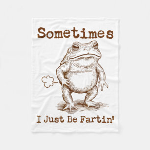 Couverture Polaire Parfois je suis juste une grenouille qui péte drôl