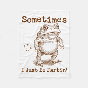 Couverture Polaire Parfois je suis juste une grenouille qui péte drôl