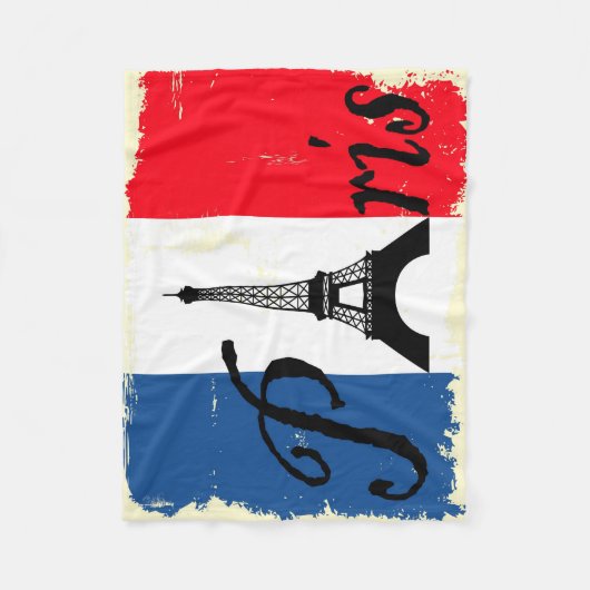 Couverture Polaire Paris grunge (Devant)