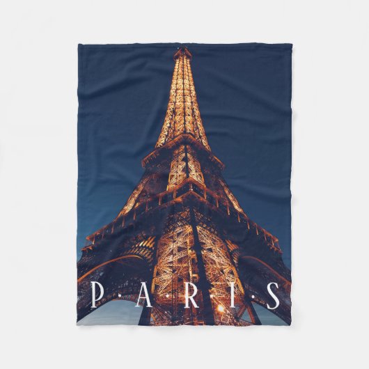 Couverture Polaire Paris, La Tour Eiffel En Nuit (Devant)
