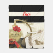 Couverture Polaire Paris Parfum Rose talons et bâton à lèvres (Devant)