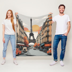 Couverture Polaire Paris poster vintage