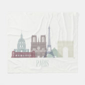 Couverture Polaire Paris Skyline (Devant (Horizontal))