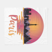 Couverture Polaire Paris Skyline (Devant (Horizontal))