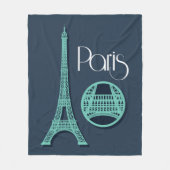 Couverture Polaire Paris Teal (Devant)