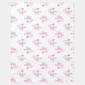 Couverture Polaire Paris, Tour Eiffel avec Bow rose (Devant)