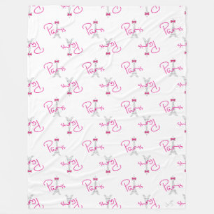 Couverture Polaire Paris, Tour Eiffel avec Bow rose