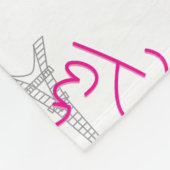 Couverture Polaire Paris, Tour Eiffel avec Bow rose (Coin)