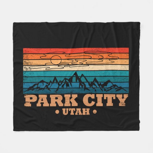 Couverture Polaire Park city Utah vintage (Devant (Horizontal))