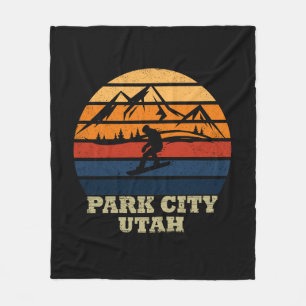 Couverture Polaire Park city Utah vintage