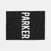 Couverture Polaire Parker - Cool New Funny Name Fan Gift Tee (Devant (Horizontal))