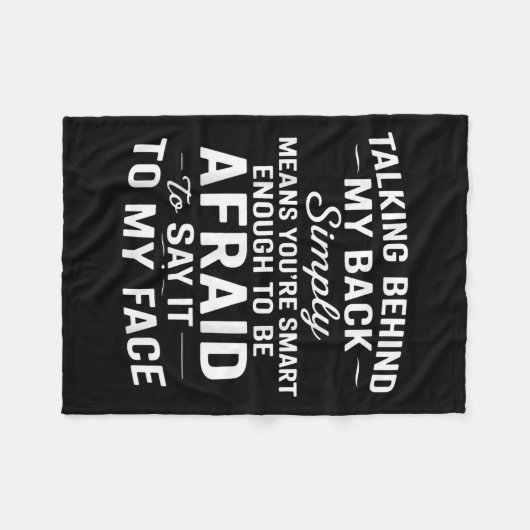 Couverture Polaire Parler Derrière Mon Dos Signifie Simplement Que Vo (Devant (Horizontal))