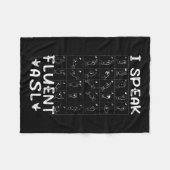 Couverture Polaire Parler Fluent Asl - Langue Des Signes Sensibilisat (Devant (Horizontal))