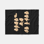 Couverture Polaire Parlez À Mes Mains Langue Signale Américaine (Devant (Horizontal))