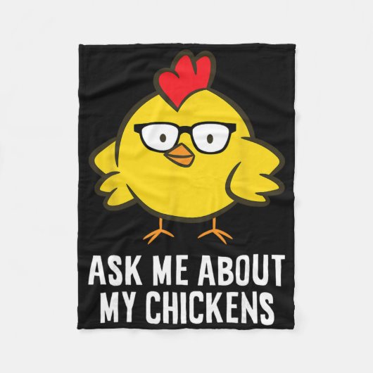 Couverture Polaire Parlez-moi de mes poulets (Devant)