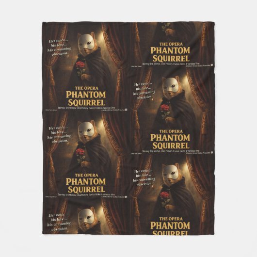 Couverture Polaire Parodie de l'Opéra Fantôme Écureuil (Devant)