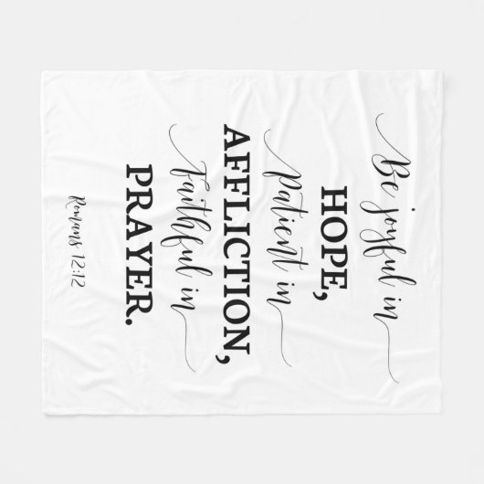 Couverture Polaire Parole de la Bible blanc (Devant (Horizontal))