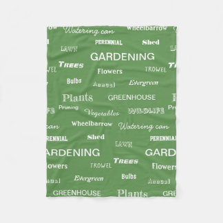 Couverture Polaire Paroles de jardinage Motif de jardin Thème Vert