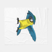 Couverture Polaire Parrot at Hip Hop Dance Dab (Devant (Horizontal))