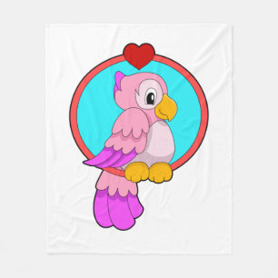Couverture Polaire Parrot au coeur
